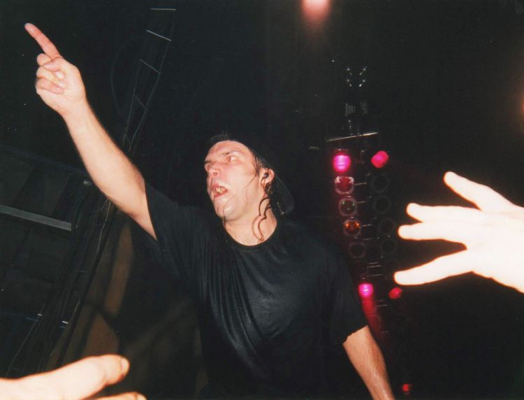 Blaze Bayley mit Iron Maiden (Paris 1998)